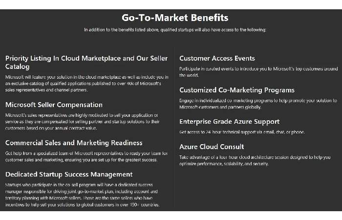 Benefits of Microsoft for Startups